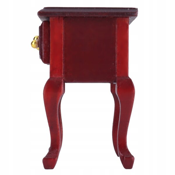 Mini scrivania in legno per casa delle bambole DIY con cassetti e motivo floreale