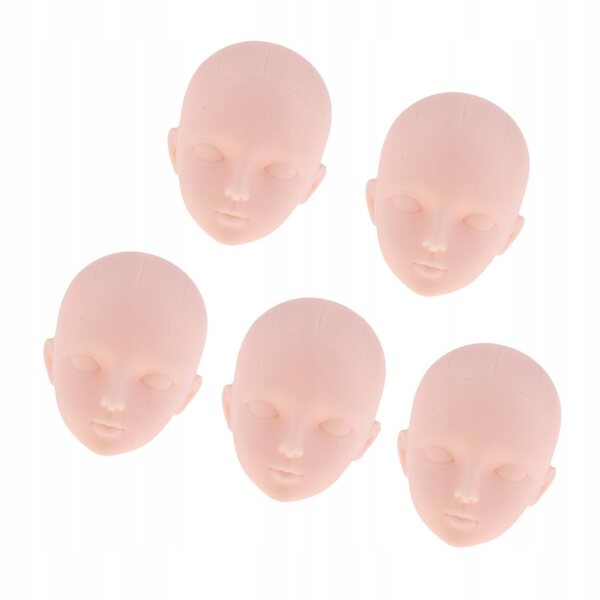 1/6 Plastikpuppenköpfe für BJD Make-up und Modellierung, 5-teiliges Set