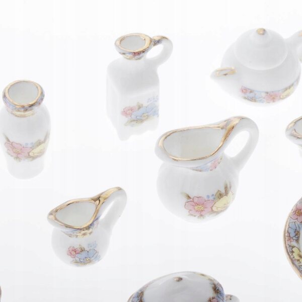 Miniatura di casa delle bambole 1/12 - tazza in porcellana con motivo floreale