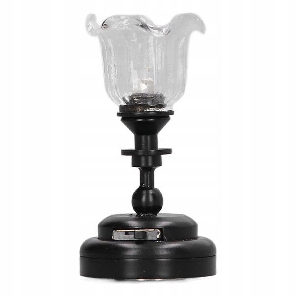 1/12 Miniaturlampe für Puppenhaus mit transparentem Glaslampenschirm