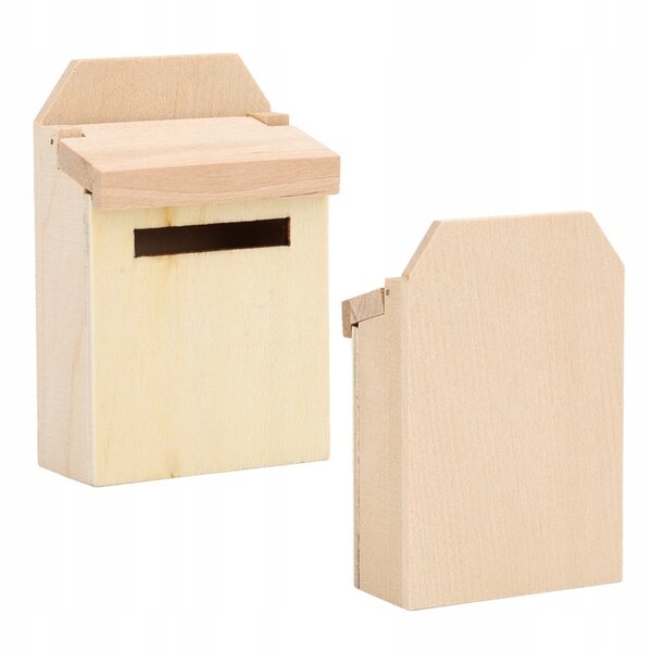 Miniatura casetta delle bambole 1:12 con cassetta postale in legno decorativa