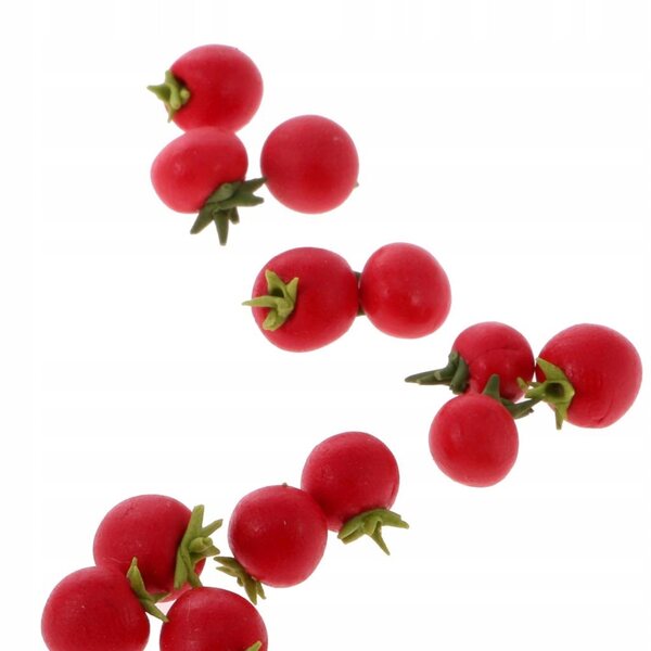 Mini pomodori in argilla per casa delle bambole scala 1:12, set da 10 pezzi