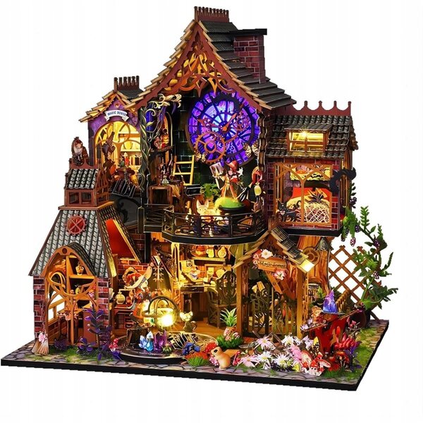 3D-Holzmodell zum Zusammenbauen mit LEDs – Puzzle und kreatives Hobby