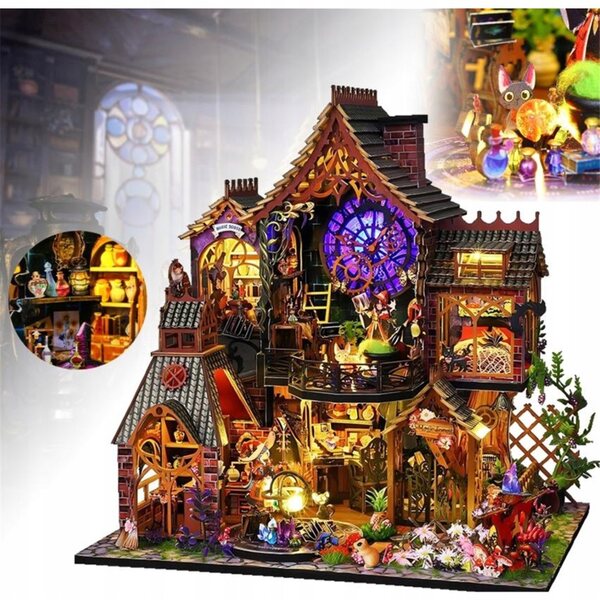3D-Holzmodell zum Zusammenbauen mit LEDs – Puzzle und kreatives Hobby