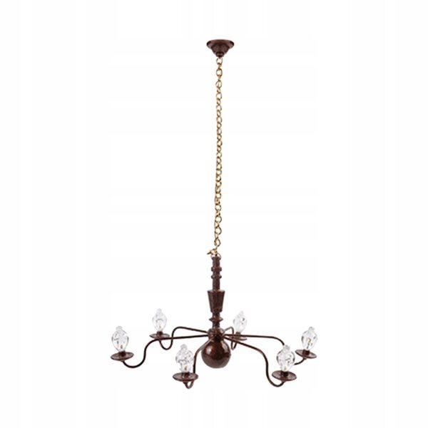Nowoczesny antyczny metalowy wisiorek sufitowy w skali HO w skali 1:87 jasny brąz 8.8 cm