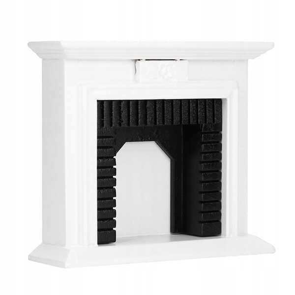 Miniatura camino in legno 1:12 per casa delle bambole, arredo salotto
