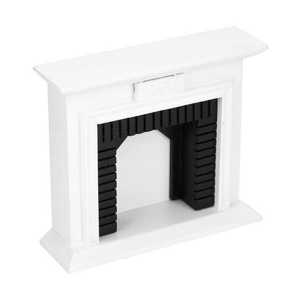 Miniatura camino in legno 1:12 per casa delle bambole, arredo salotto