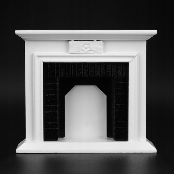 Miniatura camino in legno 1:12 per casa delle bambole, arredo salotto