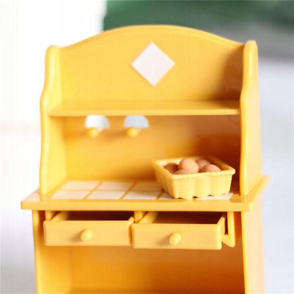 1:12 Miniatur-Küchenschrank für Puppenhaus aus Holz, modernes Design