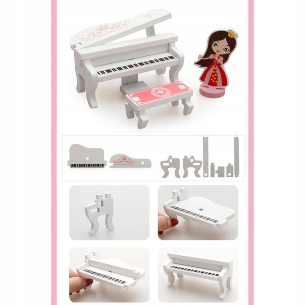 3D-DIY-Puppenhaus-Miniatur-Set, handgefertigtes Holzzimmer