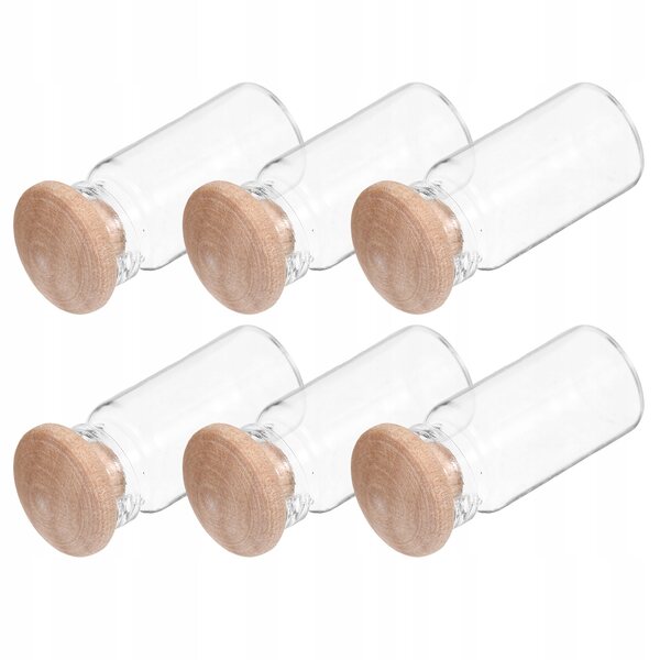 Lot de 6 mini bouteilles en verre transparent pour décoration d'intérieur et bricolage.