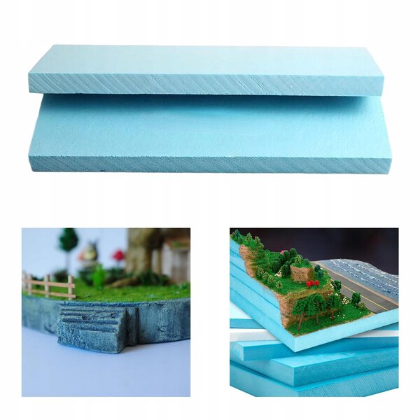 2 Schaumstoffsockel für Dioramen 30x10x5 cm für DIY-Miniaturszenarien
