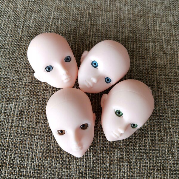 1/6 Puppenkopf mit realistischen 3D-Augen zum Üben von Make-up und Frisuren