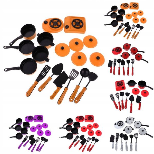 11-teiliges Set mit Küchenzubehör aus Kunststoff für Rollenspiele für Kinder