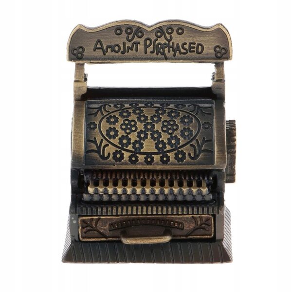 Modello Vintage Cassa 1/12 per Casa delle Bambole in Metallo di Alta Qualità