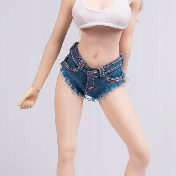 1/6-Jeansshorts für Damen für 12-Zoll-Charaktere – Action-Kleidung