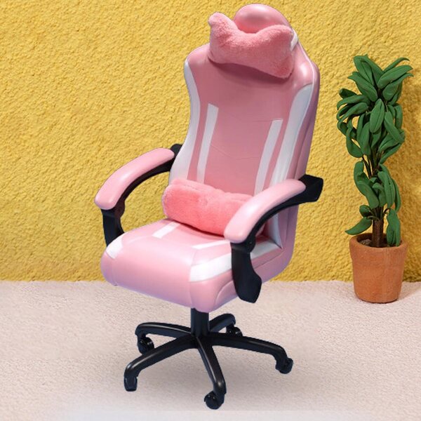 Miniatura Sedia da Gaming 1:6 con Cuscini Rosa per Action Figures 12 pollici