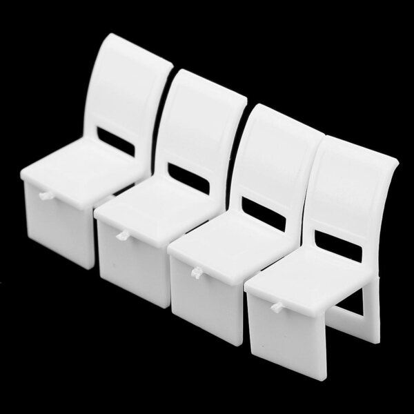 DIY Modell 1:50 Quadratischer Tisch und Set aus 4 Stühlen für Miniaturszenografie
