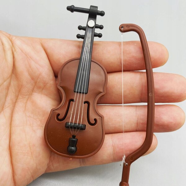 Miniatuurviool voor poppenhuisdecoratie 1:12 in resistent plastic