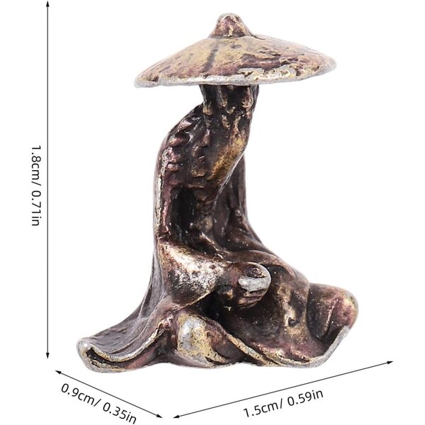 KOMBIUDA Statuetta Miniatura in Lega di Rame Vintage per Bonsai e Terrari 1,8 cm