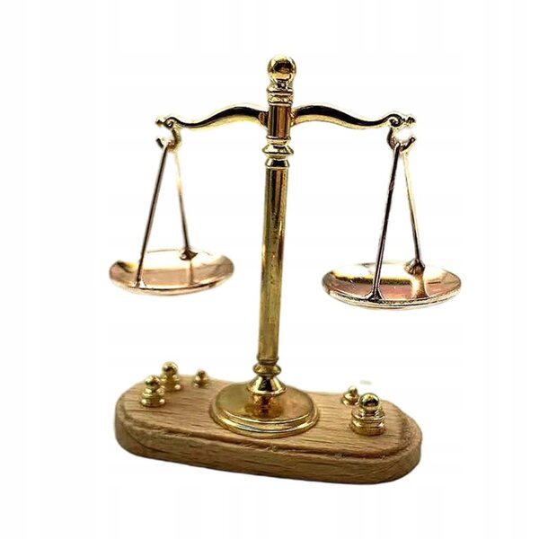 Miniatura Bilancia Vintage 1:12 in Metallo per Casa delle Bambole con 6 Pesi
