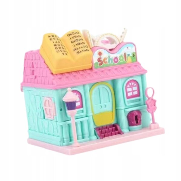 Cottage per bambole in legno con mobili e accessori – gioco interattivo e portatile per bambini