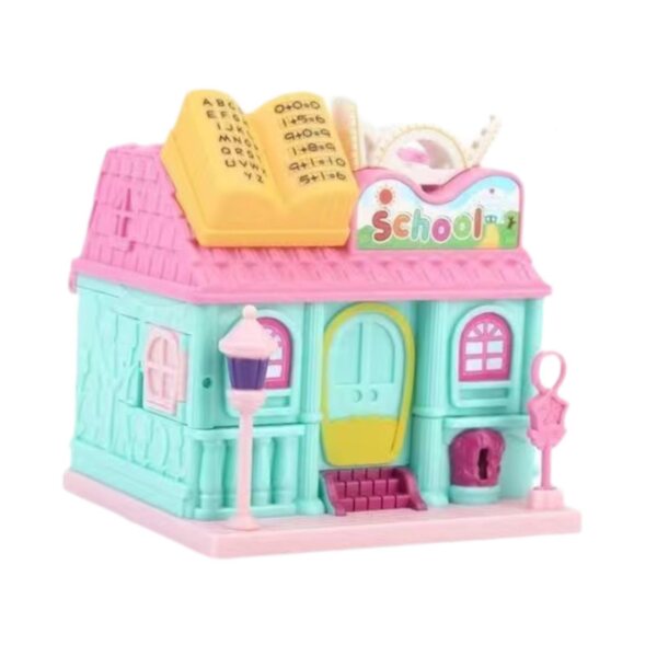 Cottage per bambole in legno con mobili e accessori – gioco interattivo e portatile per bambini