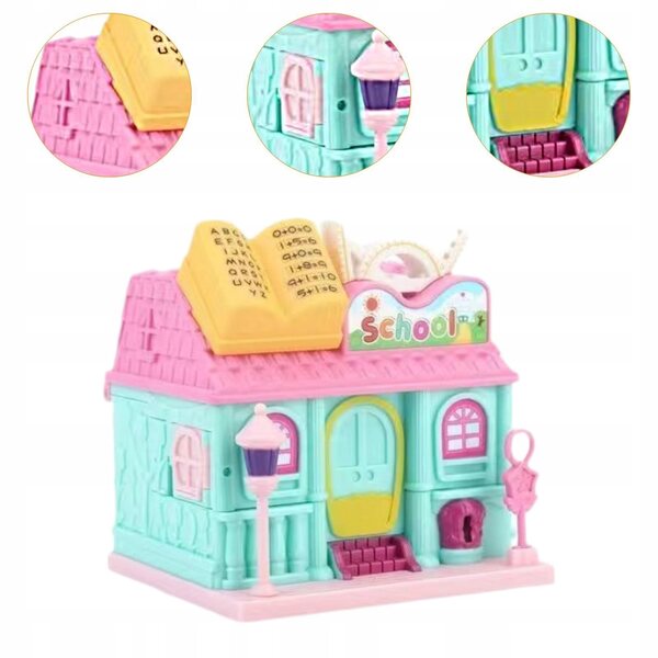 Cottage per bambole in legno con mobili e accessori – gioco interattivo e portatile per bambini