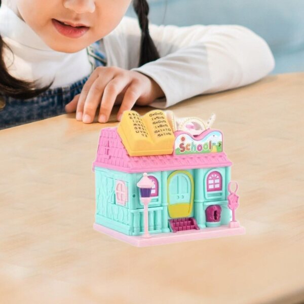 Cottage per bambole in legno con mobili e accessori – gioco interattivo e portatile per bambini