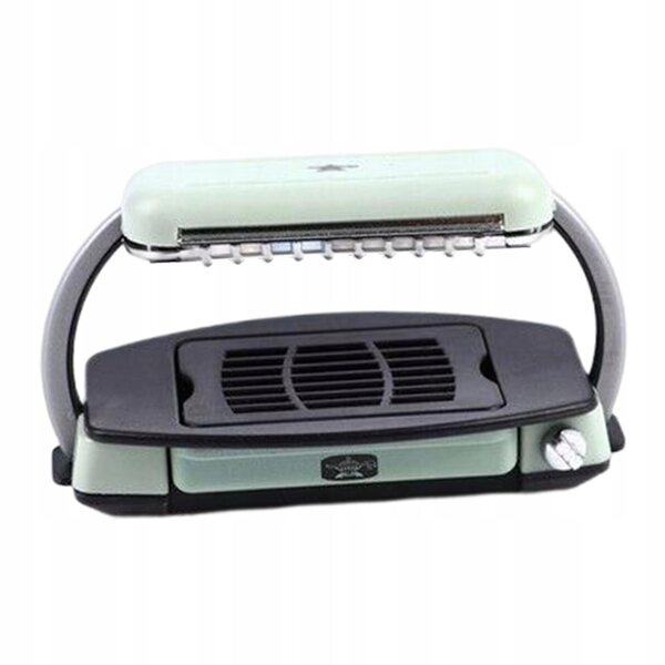 Miniatur-Grill 1:12 für Puppenhaus – blaues Holzzubehör