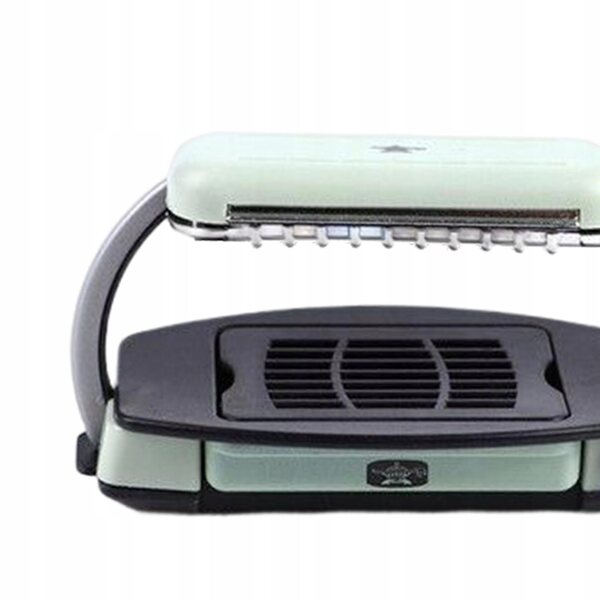 Miniatur-Grill 1:12 für Puppenhaus – blaues Holzzubehör