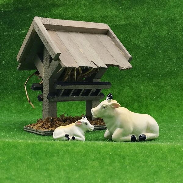 Hölzerne Puppenhausdekoration 1:12 Miniatur-Gartenset