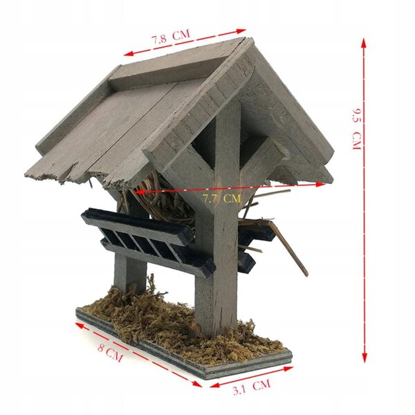 Hölzerne Puppenhausdekoration 1:12 Miniatur-Gartenset