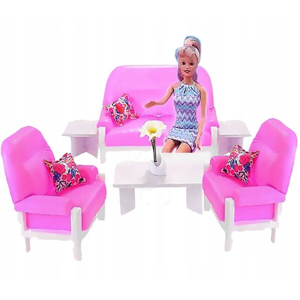 Mobili per una casa delle bambole Salon 0573 set di mobili in plastica per bambini