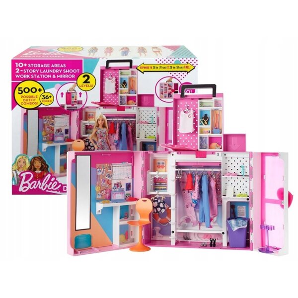 Garderoba Barbie Dream Closet con oltre 35 accessori e quattro outfit completi