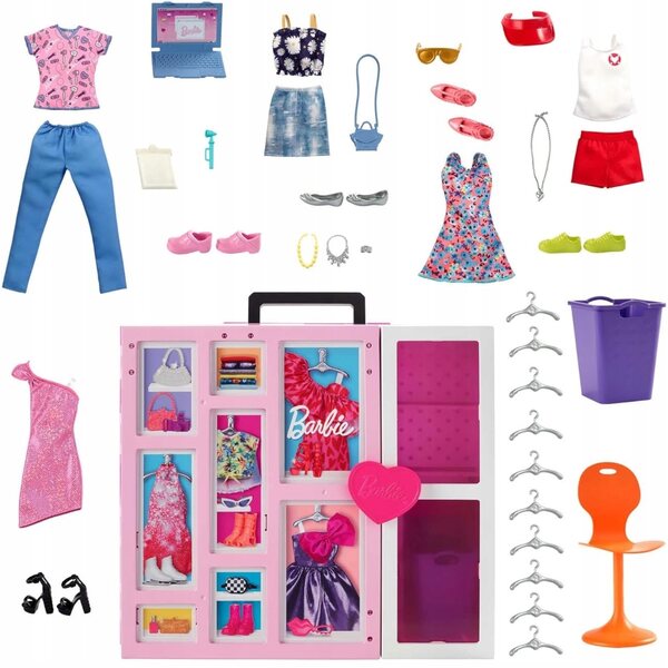 Garderoba Barbie Dream Closet con oltre 35 accessori e quattro outfit completi