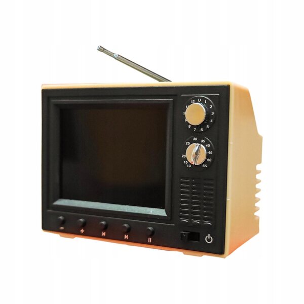 Mini televisore LED per casa delle bambole scala 1:12 con USB giallo
