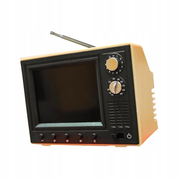 Mini televisore LED per casa delle bambole scala 1:12 con USB giallo