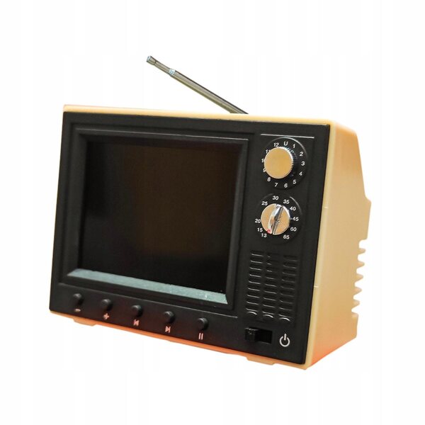 Mini televisore LED per casa delle bambole scala 1:12 con USB giallo