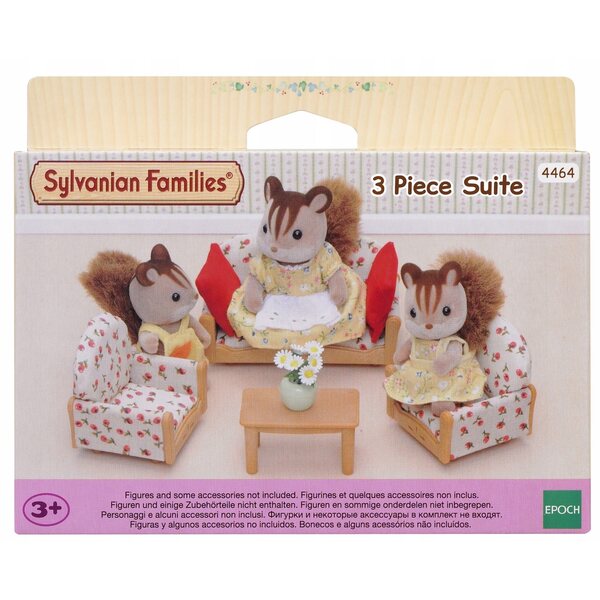Sylvanian Families Set Salotto Tre Elementi con Tavolino e Cuscini Colorati