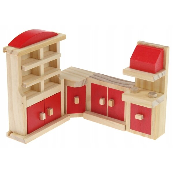 Mobili in legno per casa delle bambole 35 pezzi - set completo Nobo Kids