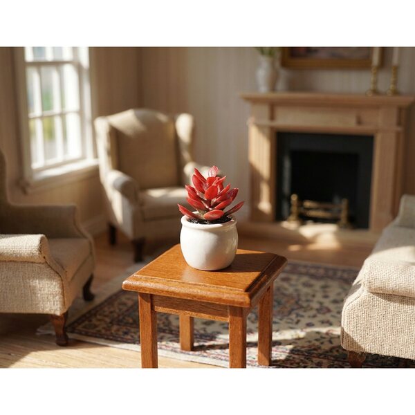 Fiori in miniatura per casa delle bambole set 5 pz in plastica altezza 4 cm