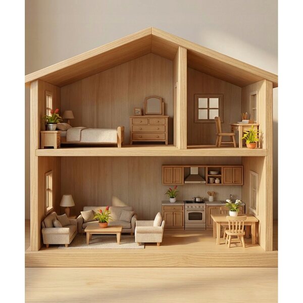 Fiori in miniatura per casa delle bambole set 5 pz in plastica altezza 4 cm