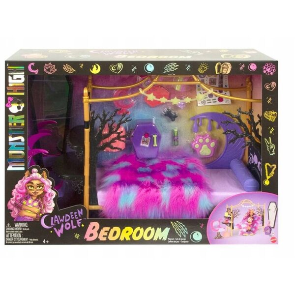 Mobili Cameretta Monster High Clawdeen Wolf 15 Pezzi per Bambini 4+