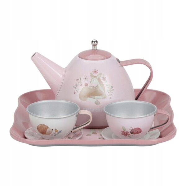 Little Dutch Fairy Garden Teeservice aus rosafarbenem Metall, perfekt für Kinder ab 3 Jahren