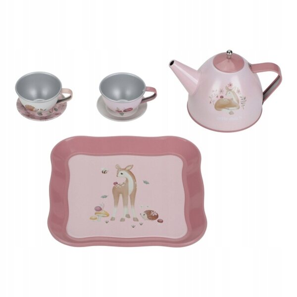 Little Dutch Fairy Garden Teeservice aus rosafarbenem Metall, perfekt für Kinder ab 3 Jahren