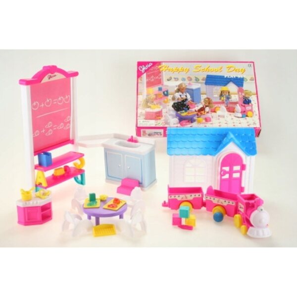 Set Mobili per Bambole EduCORE asilo nido con accessori e arredi in plastica