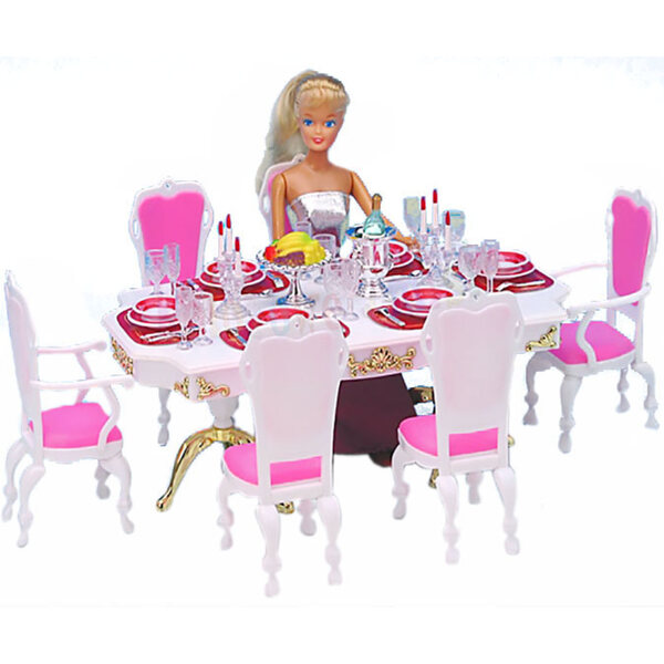 Großes Jadalnia für Deco Mariage Puppen – komplettes und detailliertes Set