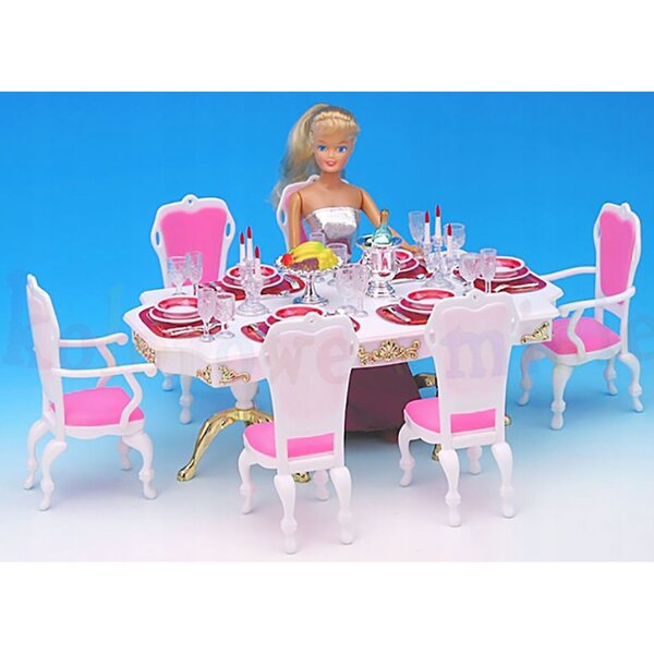 Jadalnia grande per bambole Deco Mariage - set completo e dettagliato