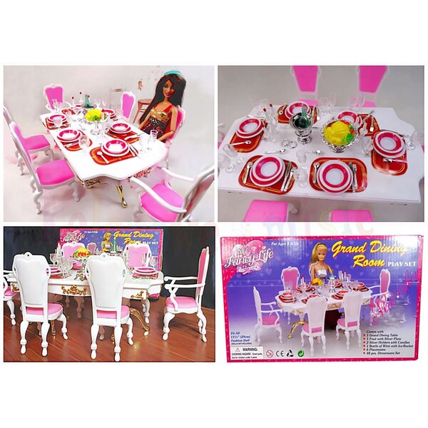 Jadalnia grande per bambole Deco Mariage - set completo e dettagliato